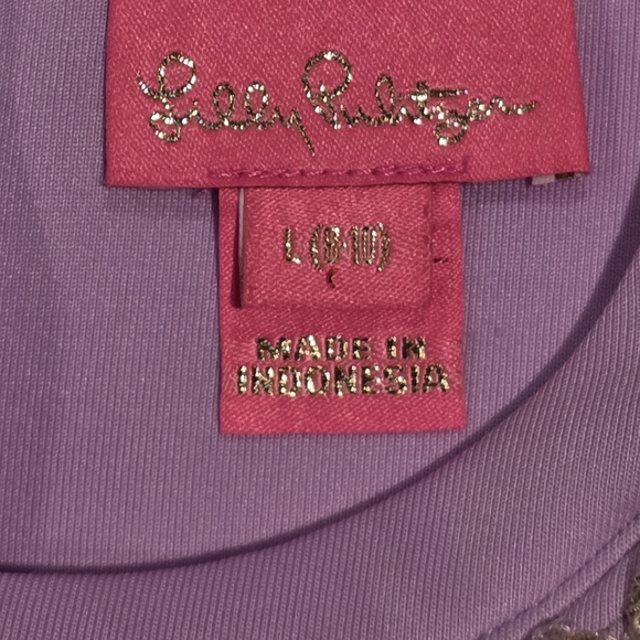 Lilly Pulitzer Evelyn Lilac Dress Girls Size L 8-10 - Picture 3 of 3